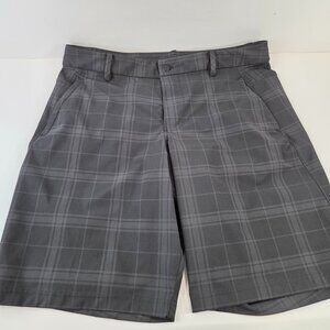 Lululemon Kahuna 2.0 Mens Golf Shorts Size 38 Gray Plaid